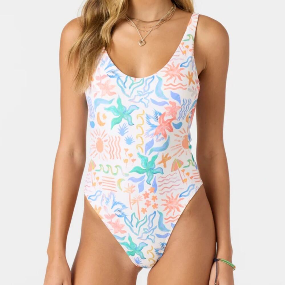 O’Neill Bahia Mykonos One-Piece Swimsuit in Vanilla